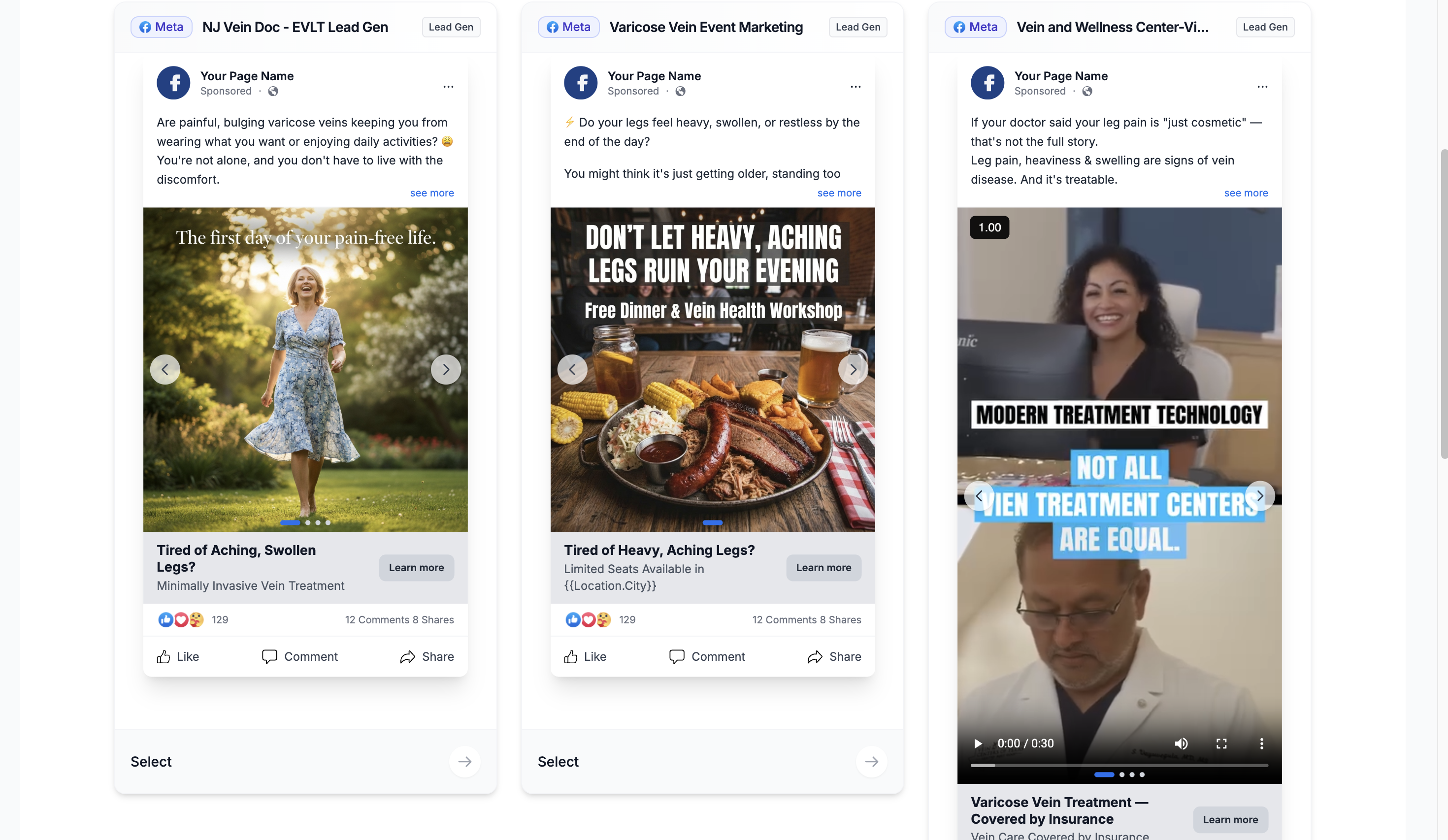 Ad templates